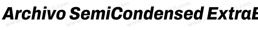 Archivo SemiCondensed ExtraBold字体转换